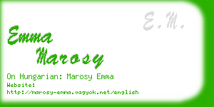 emma marosy business card